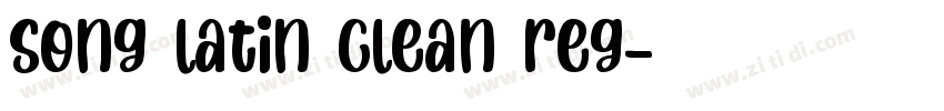 song latin clean reg字体转换 song latin clean reg字体转换
